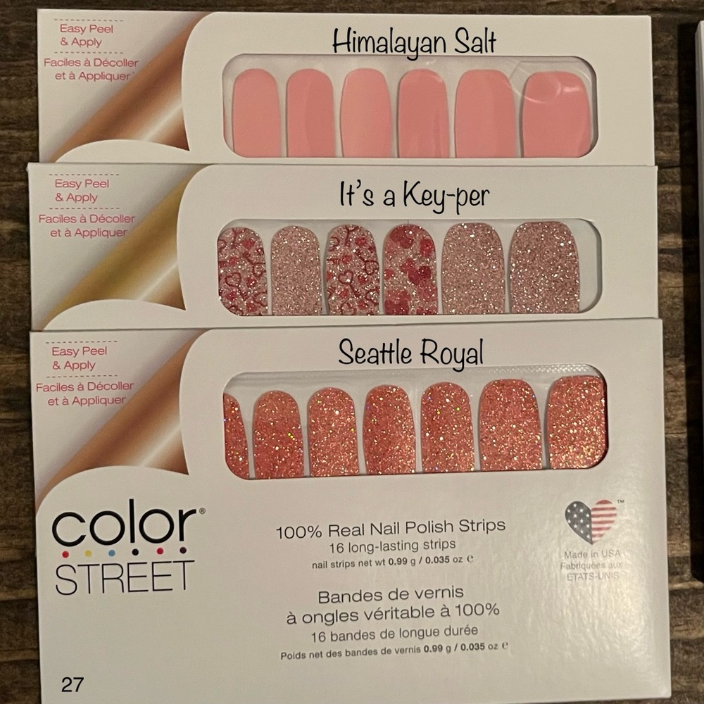 NWT 3 Retired Color Street Nail Polish Strips!